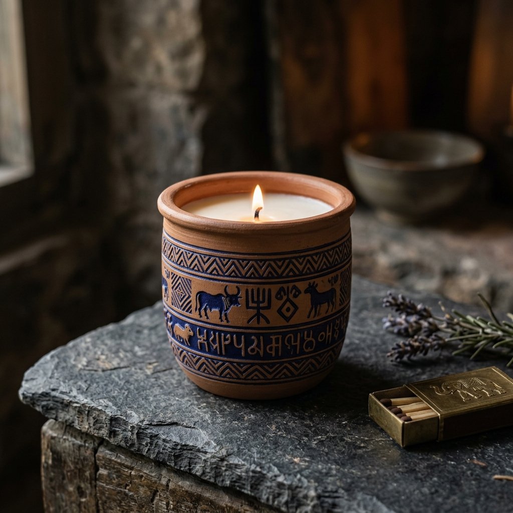 Mohenjo-Daro Seal Candle